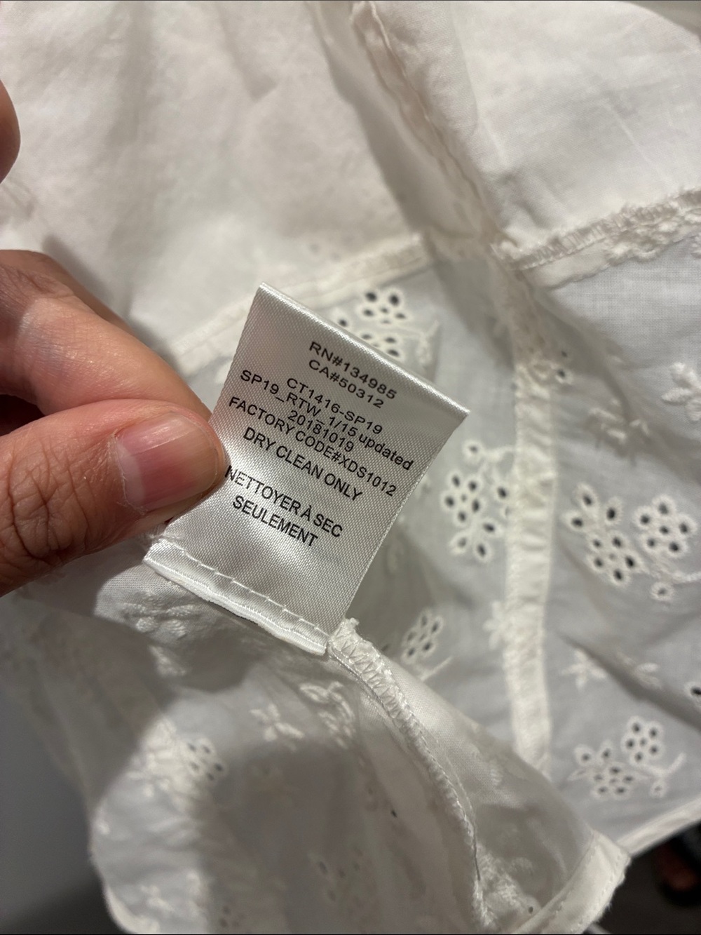 For Love & Lemons White Eyelet Puff-Sleeve Crop Top (moving-sale) - Picture 9 of 13